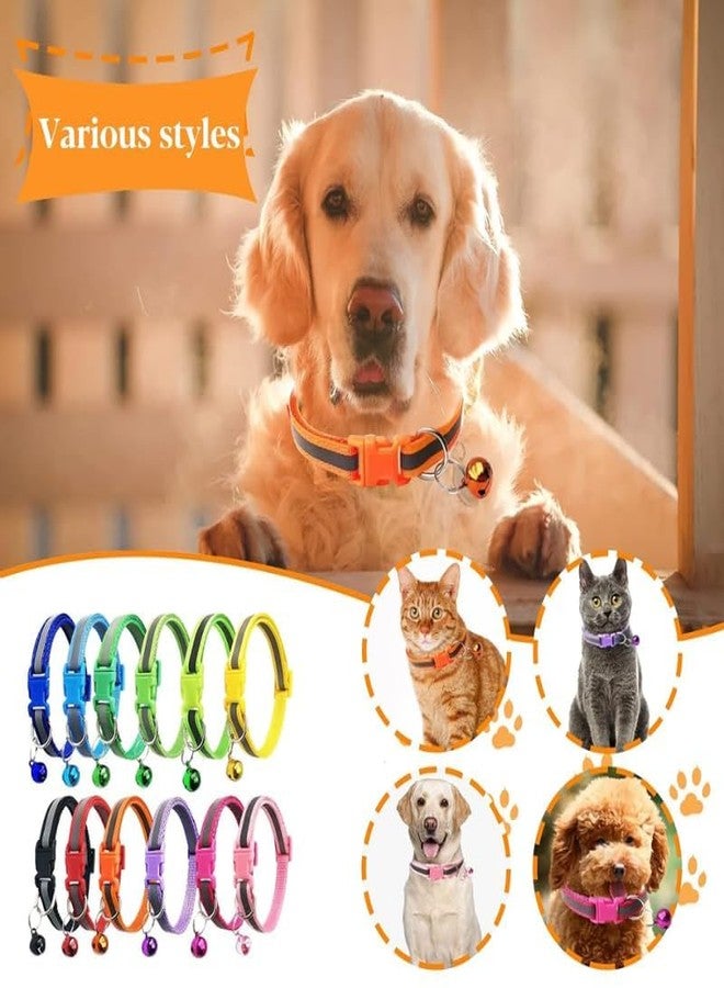KittuPet Pack of 4 pcs Collar Reflective Collar Deisgn Interactive Collar for Your Kitten Pupies Dog Size 10 MM Random Color - Image 4